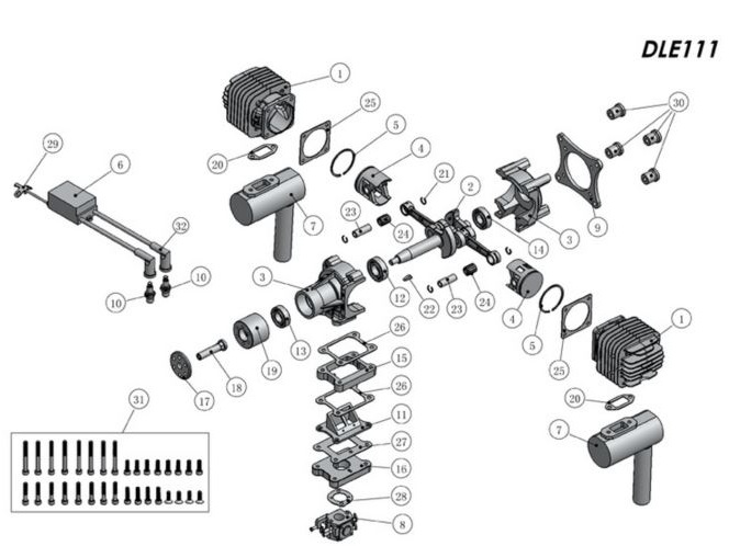 DLE Engine DLE111 Benzinmotor 111ccm – Bild 4