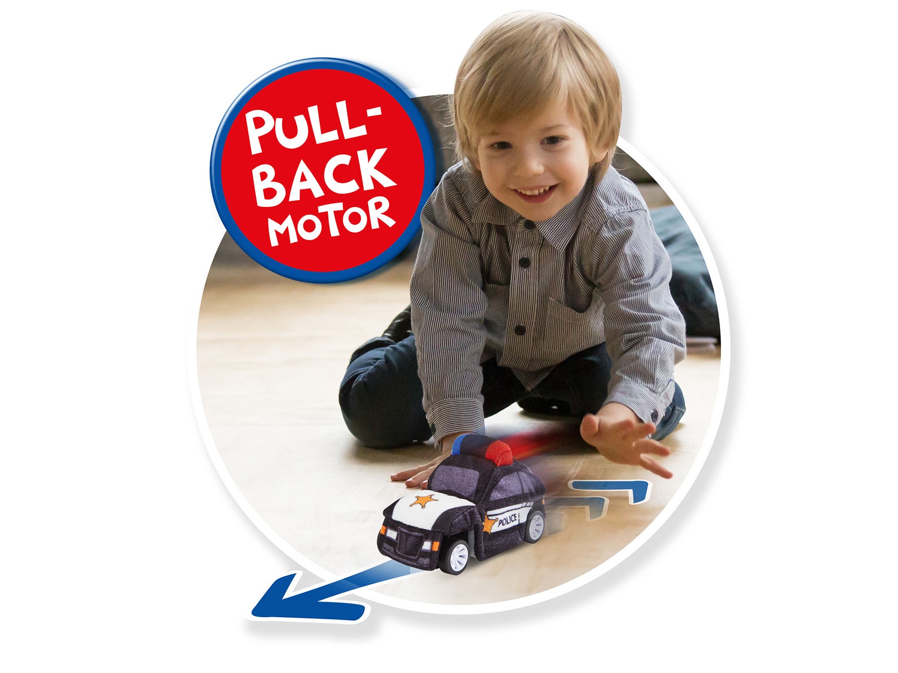 Mini Revellino Police Car - Polizeiauto / Plüschfahrzeug – Bild 2