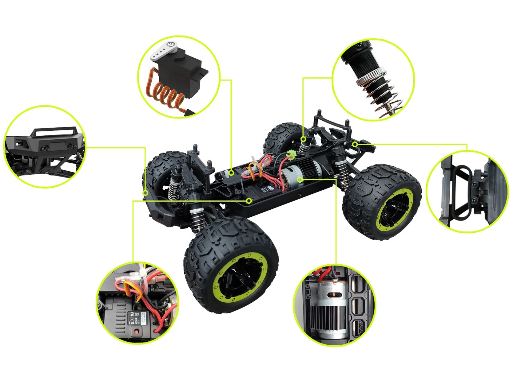 Monster Truck - Crossy 4WD RC-Car - RTR-Komplett-Set - 2.4Gh - 1:18, Volantex – Bild 3