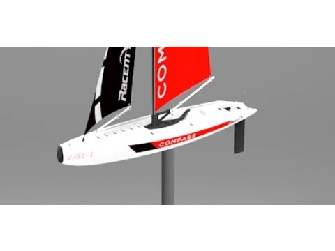 Aufkleber / Sticker zu RC-Segelboot, Compass RG65