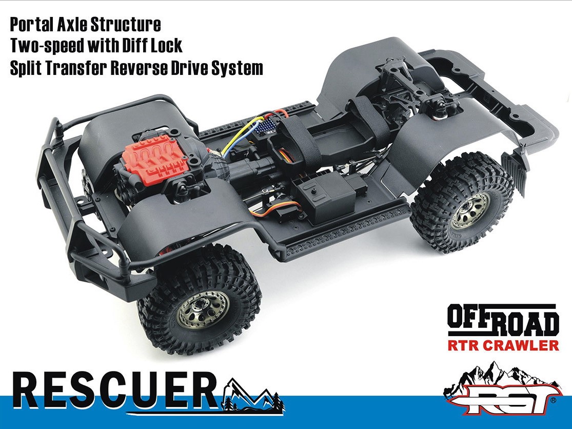 RGT-Racing Off-Road Truck Rescuer - schwarz - 1:10 - 4WD - im A-RTR-Set – Bild 4