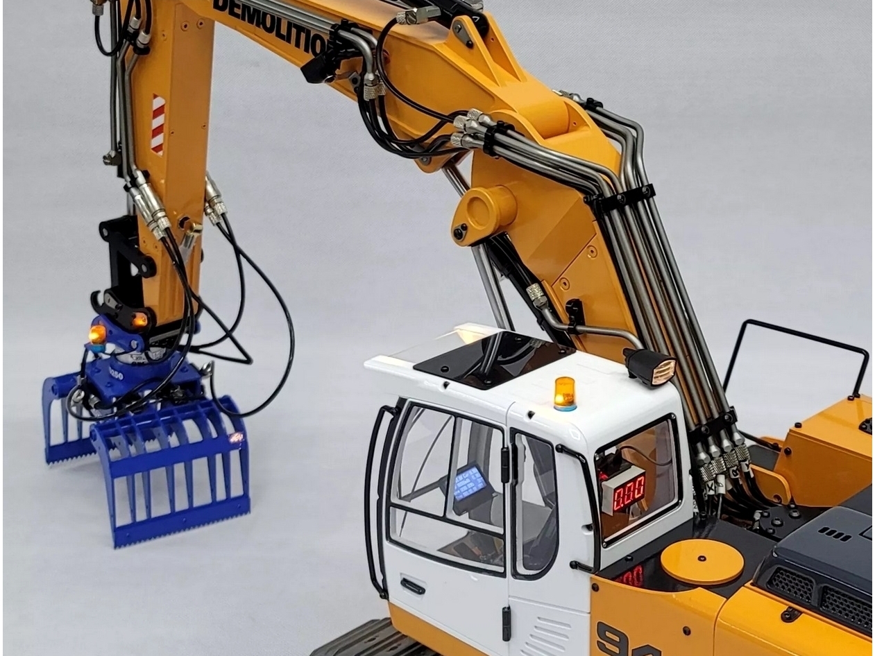 RC Schaufelbagger mit Knickarm Liebherr 946 mit Greifer, RTR 1:14 – Bild 4