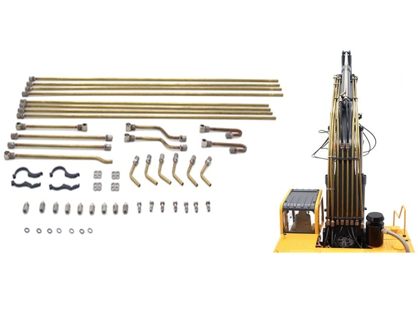 Kupferleitungen-Set, 22-teilig zu Schaufelbagger Volvo EC360 1:14