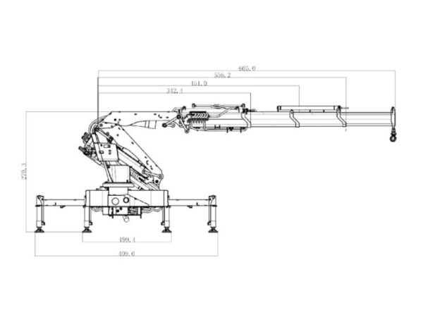 Hydraulischer Anbaukran / Ladekran Yunkun zu 1:14 Tamiya, KIT-Bausatz – Bild 5