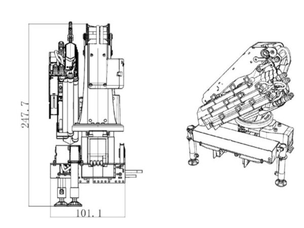 Hydraulischer Anbaukran / Ladekran Yunkun zu 1:14 Tamiya, KIT-Bausatz – Bild 6