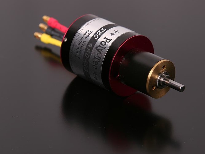 Poly-Tec 490-23 Brushless Inrunner Motor mit Getriebe 4.4:1 – Bild 2