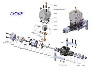 Flatterventil No. 26212 zu Benzinmotor 26ccm GP26R