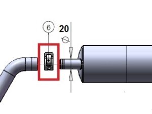 Klammer 22mm zu Kanisteranlage DLE170