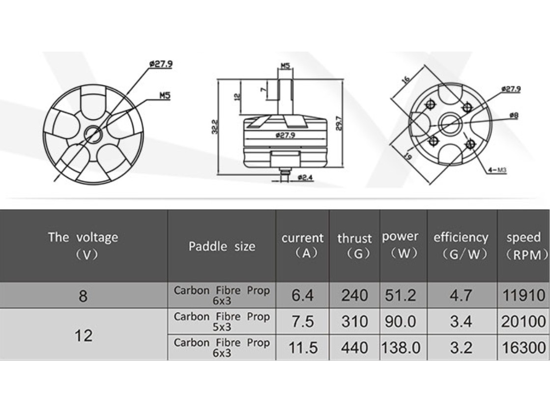 Multicopter Emax MT2204 CCW Brushless Motor 2300KV – Bild 5