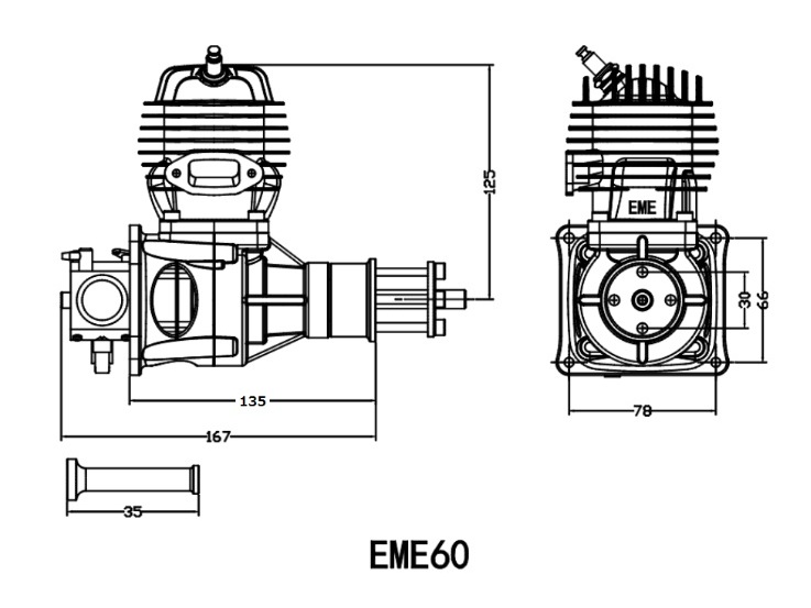 Eagle Master Engine EME60 AS Benzinmotor 60ccm – Bild 6