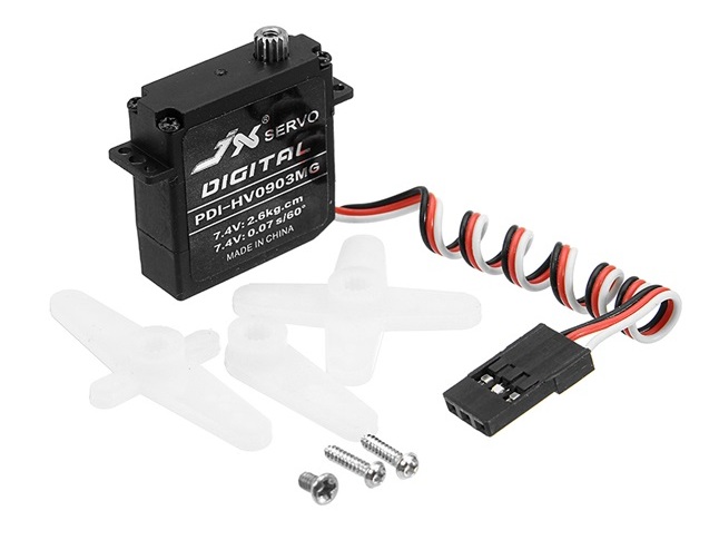 JX-Servo Micro Digital Flächen-Servo PDI-HV0903MG, Stellkraft 2.6kg - 23.5x8x24mm
