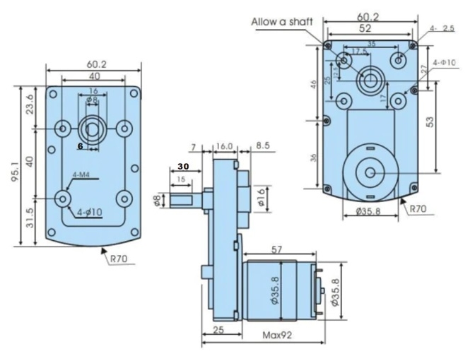 High Torque Servomotor mit Servoteller - 380kg - 12-24V – Bild 5
