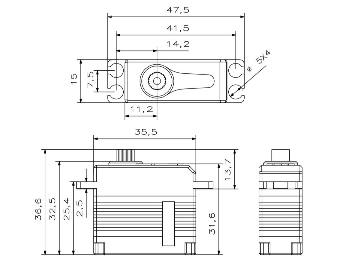 KST X15-1208 V8.0 MG HV Digital Servo 15mm 13.5kg/cm – Bild 4