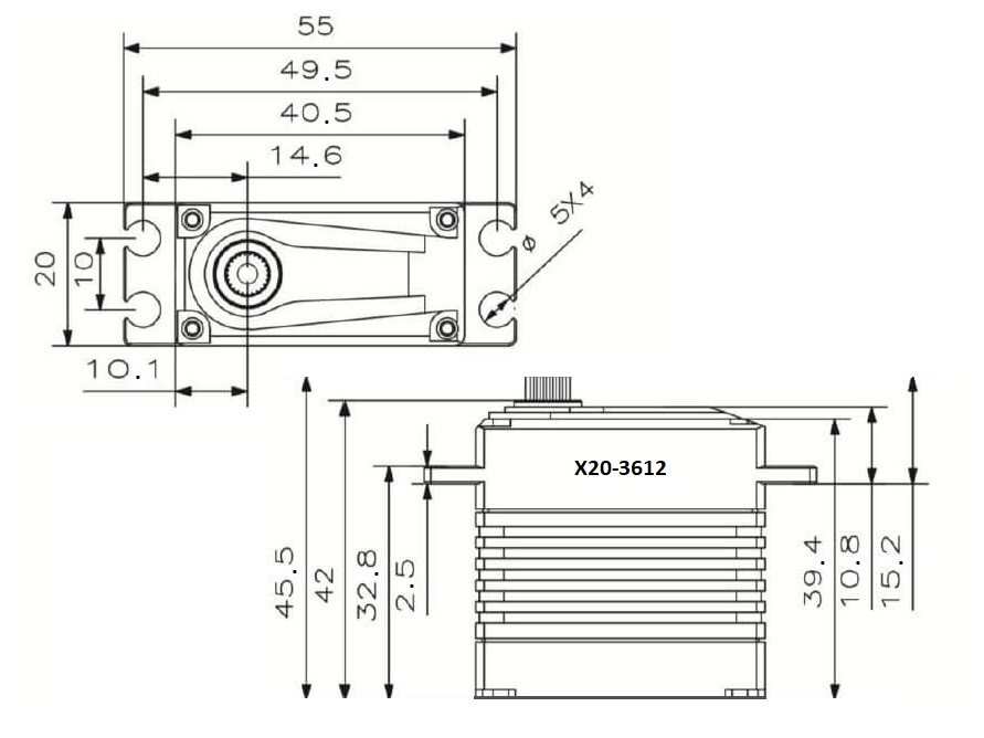 KST X20-3612 - MG HV Digital Servo 20mm 40kg/cm – Bild 4