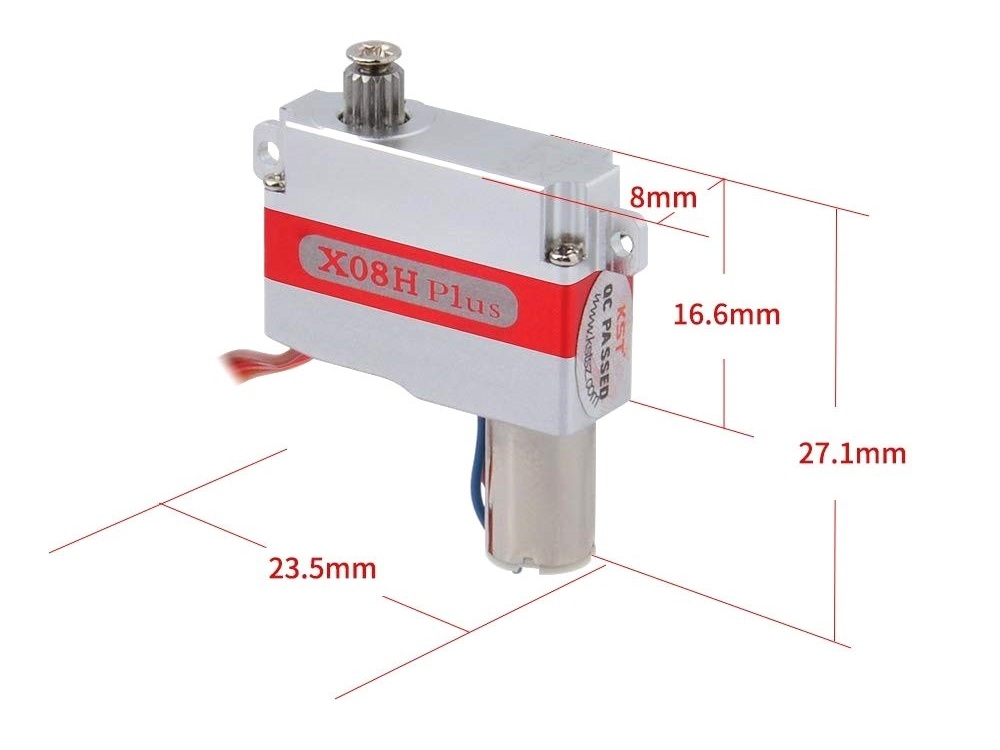 KST X08H Plus V2 MG HV Digital Servo 8mm 5.3kg/cm – Bild 5