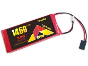 Etop LiFePo4 Akku 2S / 6.6V, 1450mAh - 20C, JST und JR Stecker
