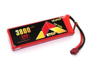 Etop LiFePo4 Akku 2S / 6.6V, 3800mAh - 20C, T-Plug