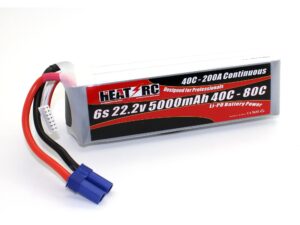 HEAT-RC, LiPo Akku 6S / 22.2V, 5000mAh 40C - EC5