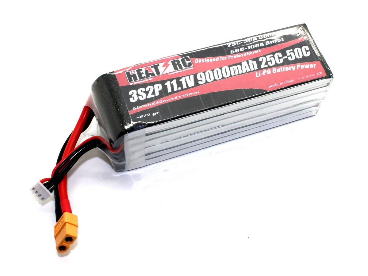 LiPo Akku 3S2P / 11.1V, 9000mAh 25C - XT60 – Bild 2