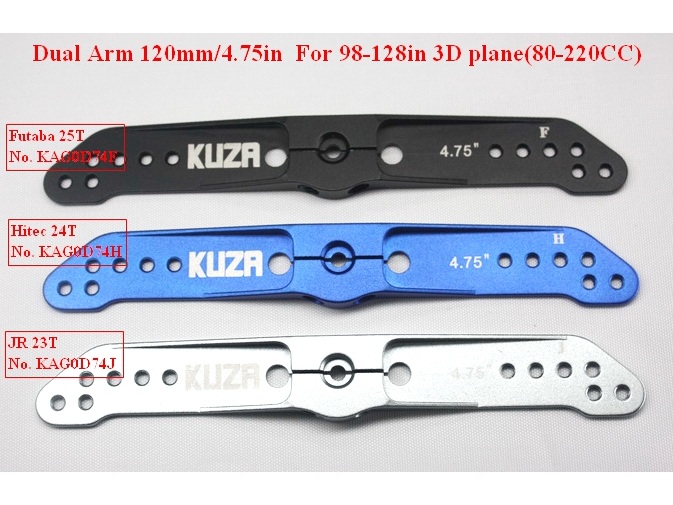 KUZA ALU-Servoarm doppelt 23T, 120mm für JR Servos