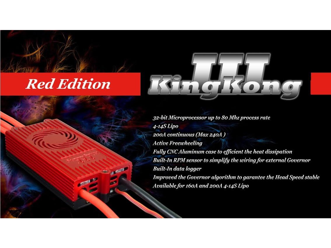 Brushless-Regler KingKong PRO-HV 160A KIII 4-14S Hifei mit Datalogger, Hifei – Bild 2