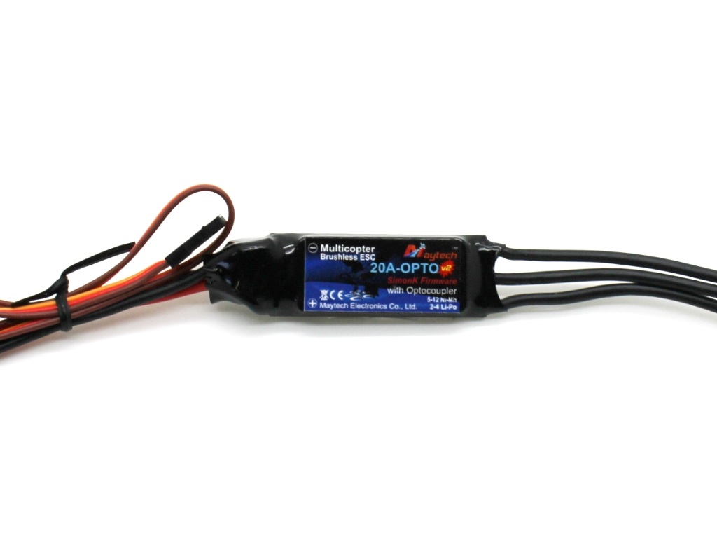 Brushless-Regler MAYTECH MT20A Opto SUPER SLIM, SimonK für Multicopter, 2-4S