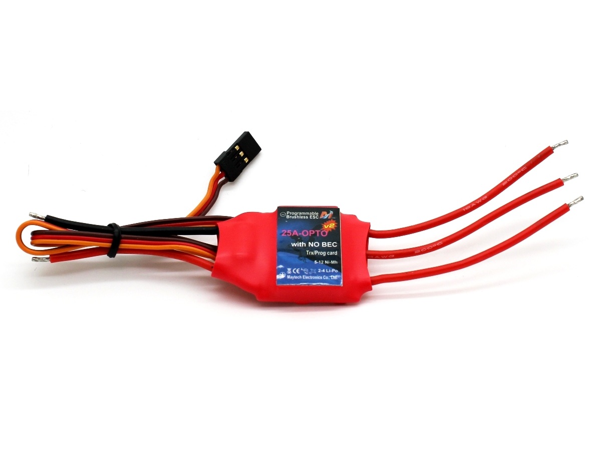 Brushless-Regler MAYTECH MT25A Opto HX MK, SimonK Firmware für Multicopter, 2-4S