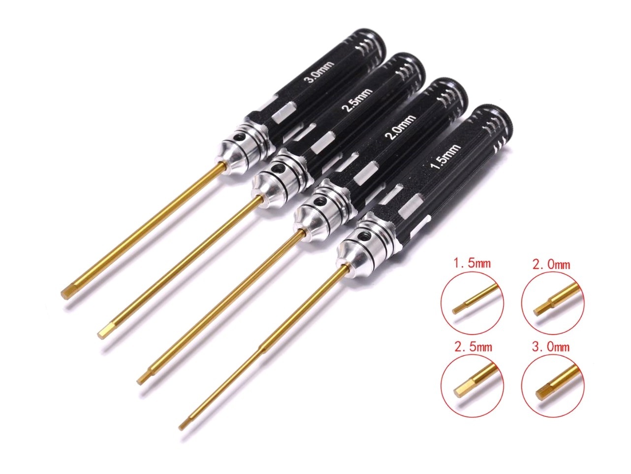 Schraubenzieher - Set, Inbus lang 1.5, 2.0, 2.5, 3.0mm