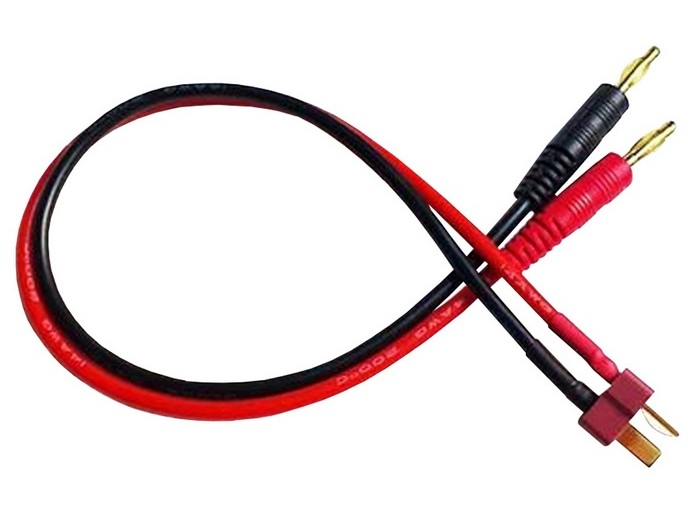 Ladekabel T-Plug / Deans mit Banana Stecker, 4mm - 20cm lang