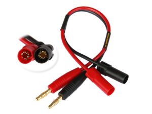 Ladekabel 6mm (alt XT150) auf Banana Stecker 4mm - 20cm lang