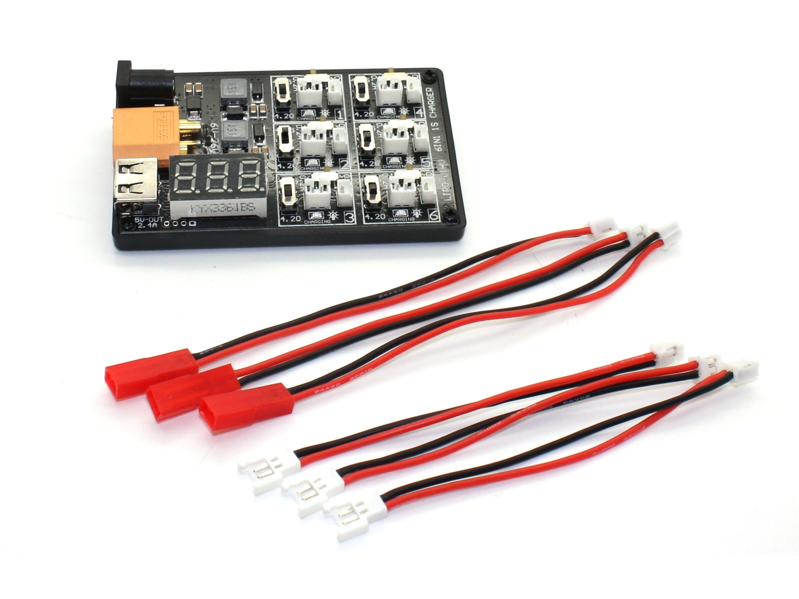 Ladeboard - 6-in-1, 1S Lipo-Ladegerät JST/JST-PH mit 5V USB Ausgang – Bild 4