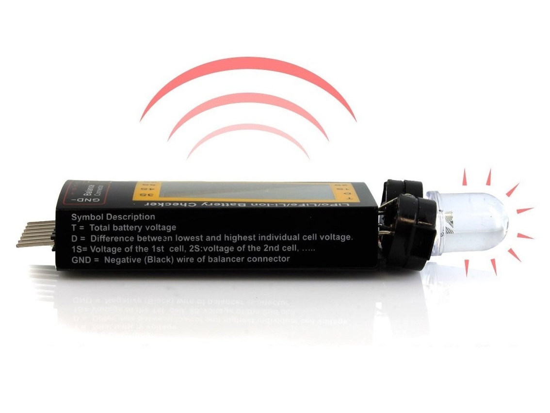 Akku-Tester - LiPo Checker - Cell Meter 6 - LiPo Alarm 2-6S – Bild 3