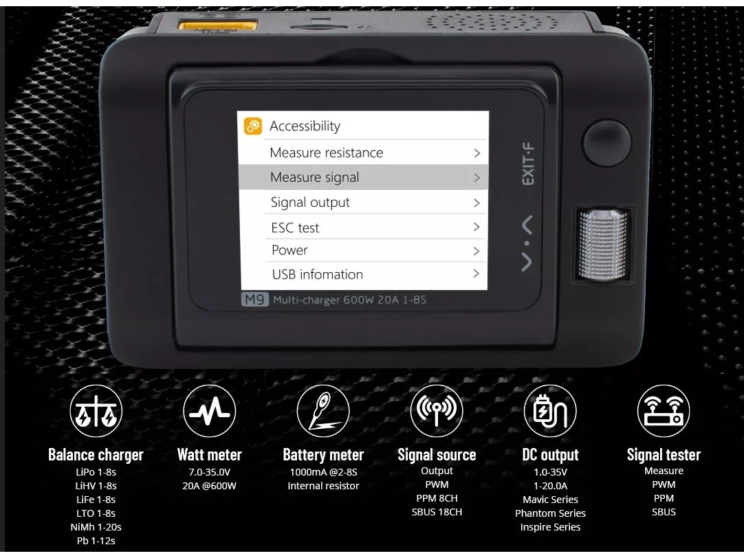 Ladegerät Smart-Balancer Charger M9 - 600W / 20A - 1S-8S – Bild 5