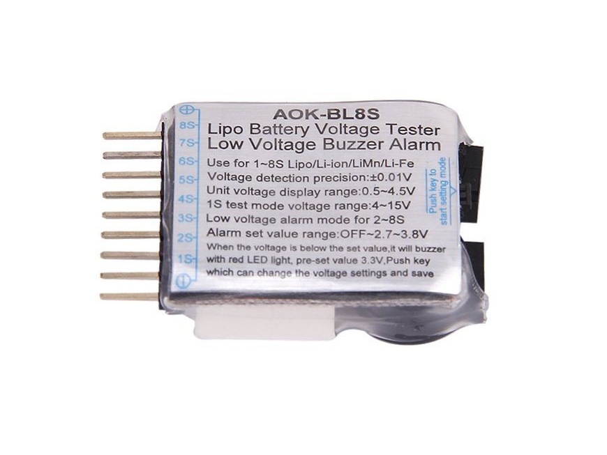 Low Voltage Buzzer - LiPo Summer - LiPo Tester - 1-8 Zellen – Bild 4