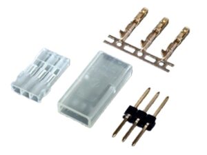 JR Stecker Servo Verbinder zum Crimpen - 10 Stück - männlich - PowerBox