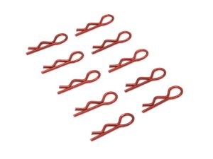 Karosserieclips / Splinte klein - gebogen, 1.2x15mm - rot, 10 Stk