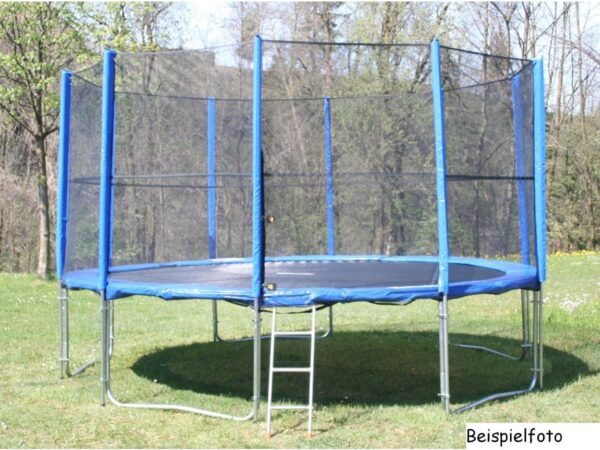 SET: Trampolin Gigajump Profi 3.65m inkl. Sicherheitsnetz und Leiter
