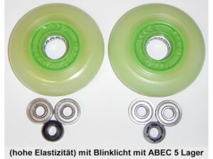 Räder (2-er Set) für Waveboard (hohe Elastizität) mit Blinklicht