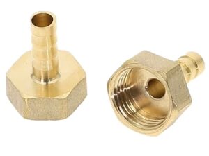 Schlauchanschluss aus Messing 10mm - 1/2 Zoll Innengewinde