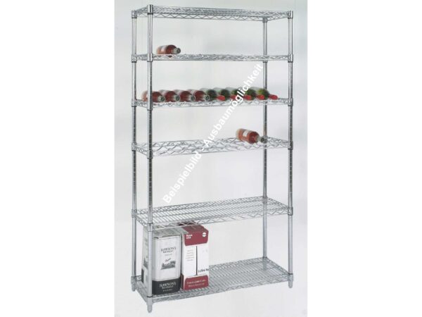 Chrom-Metall-Regal 99 x 122 x 36 cm – Bild 3