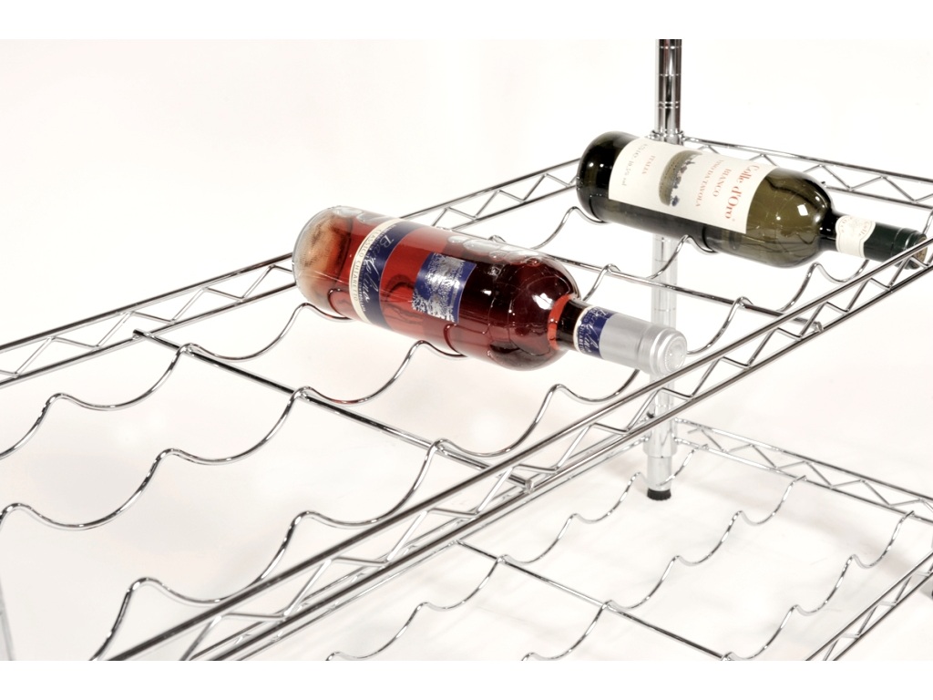 Chrom-Gitterauflage 36x122cm zu Weinregal