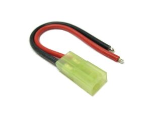 Mini-Tamiya-Stecker männlich mit hochwertigem Silikonkabel, 11cm lang