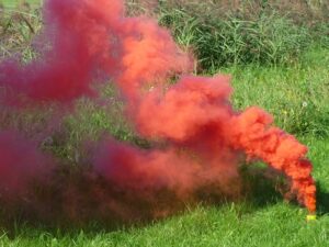 Mr. Smoke 3 - Rauchpatrone in rot mit Elektrozünder