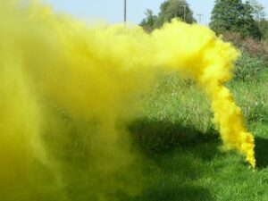 Mr. Smoke 3 - Rauchpatrone in gelb mit Elektrozünder