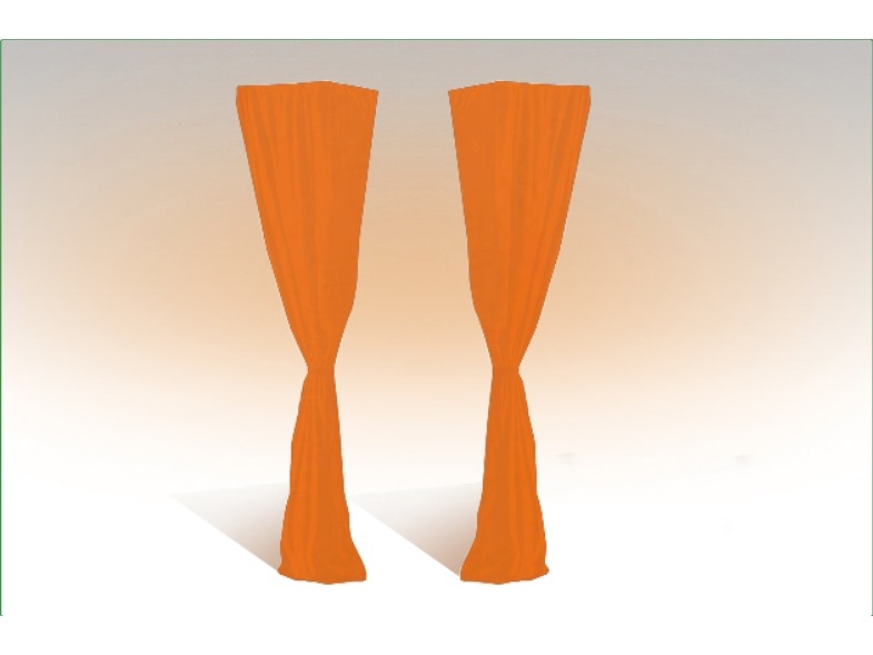 Deko-Schal - Eckvorhänge für Faltzelte - terracotta