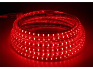 LED Streifen - ROT - 230V - flexibel  - 4 Watt - 20 Meter - wasserdicht