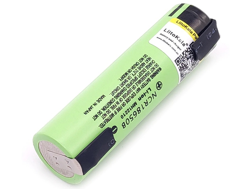 LiitoKala Li-Ion / LiIon Akku 3.7V 3400mAh 18650 - 1 Stück, Flach mit Lötfahne – Bild 2