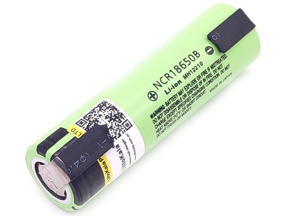 LiitoKala Li-Ion / LiIon Akku 3.7V 3400mAh 18650 - 1 Stück, Flach mit Lötfahne
