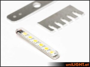 uniLIGHT 5mm BAR Blitzlicht, 20Wx2 - weiss