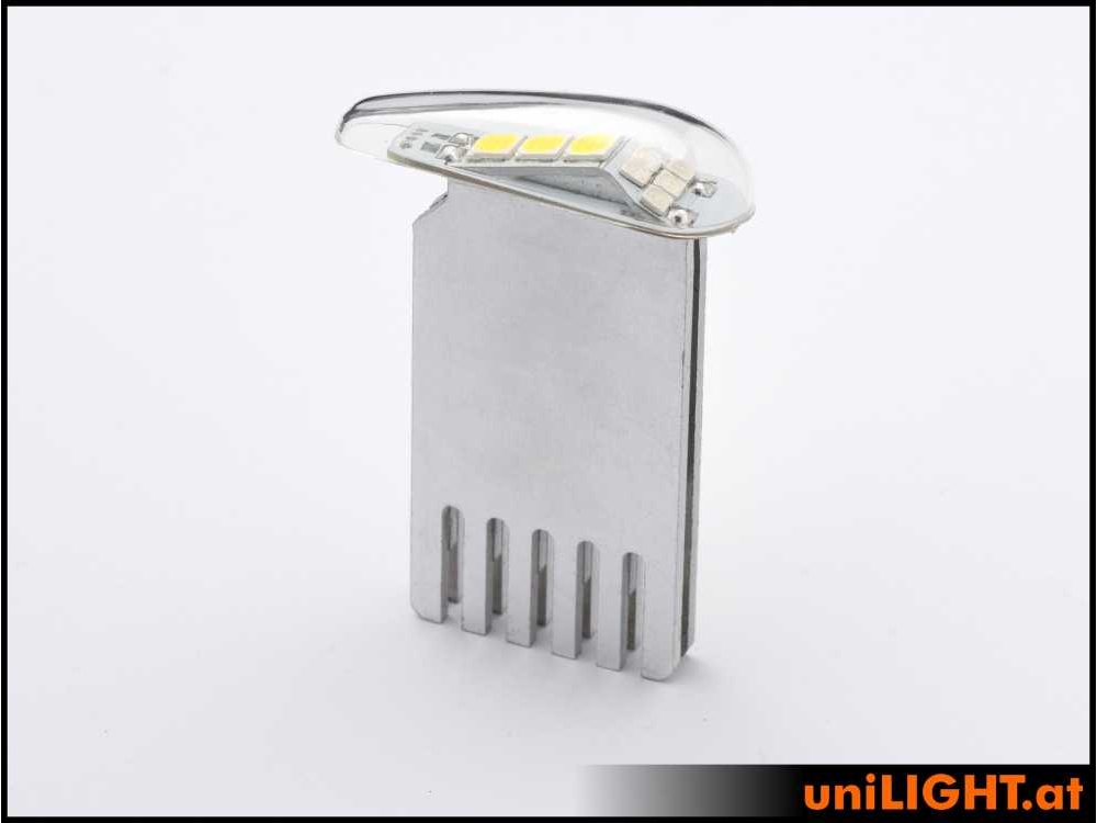 uniLIGHT 14mm DUAL Navigation + Blitzlicht, 32Wx2, T-Fuse - grün-weiss